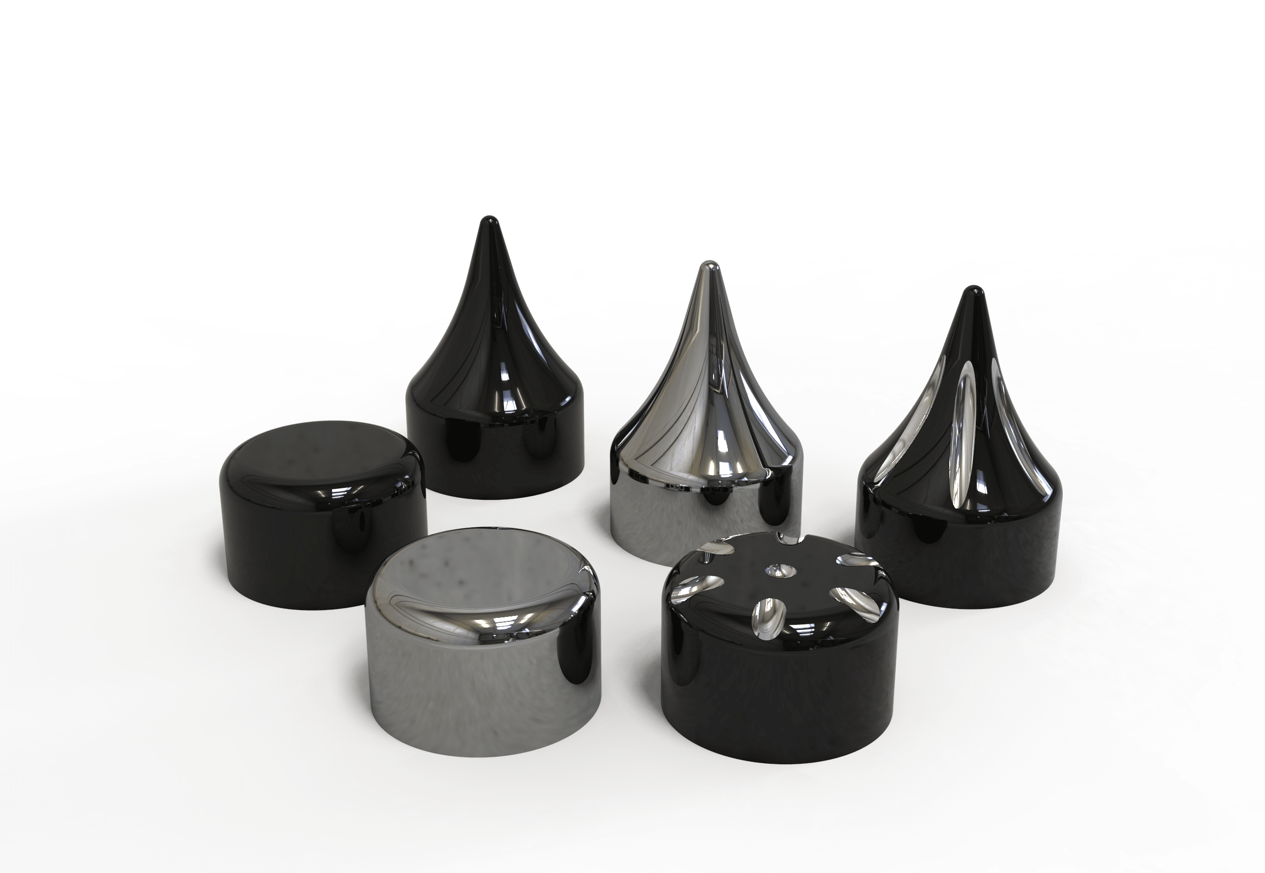 Black Thin Cut Front Axle Cap Nut Covers Fit For Harley Touring Heritage Softail 